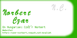 norbert czar business card